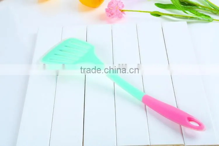 Square silicone shovel with stainless stick handle