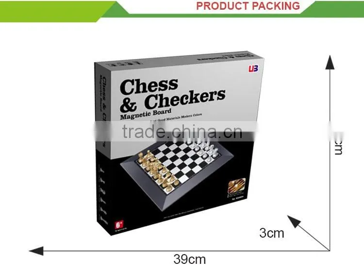 2 in 1 educational toy gold and silver game chess
