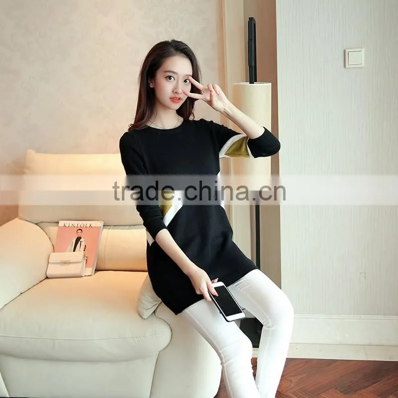 Latest sweater designs fashion long pullover sweater for woman
