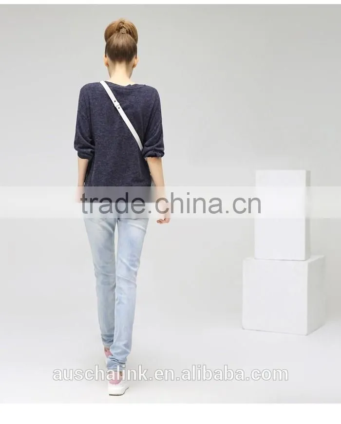 autumn latest new design women funky ripped denim jean pants