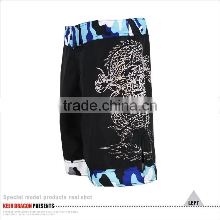 Customized Hot Design OEM Printed Fight mma Crossfit Shorts Black
