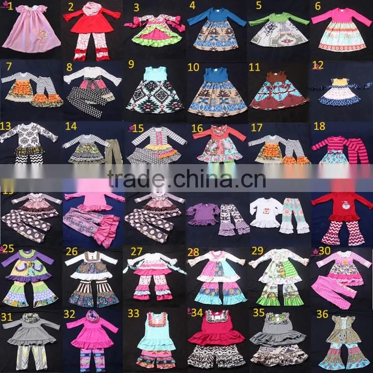 Watermelon Red Floral Shirt with Splicing Big Sleeve Ruffle Trousers Kids Fashion Clothing Set LBYTZ001-45