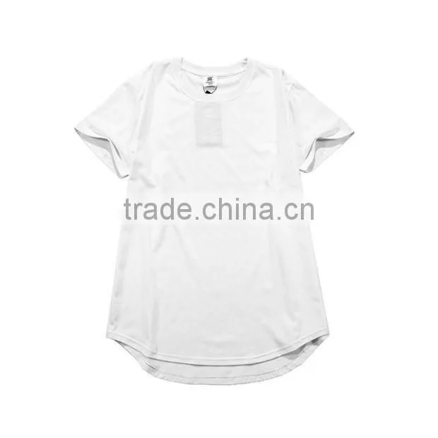 New Men 100 cotton plian long line t shirt HipHop Elongated Style Tee
