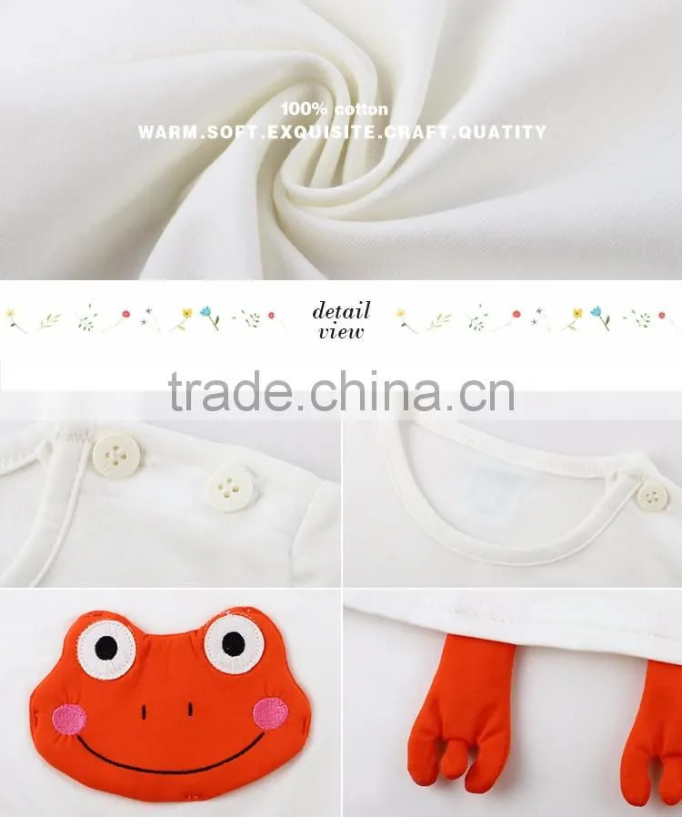 2017 summer fashion kids t shirt boys hottest baby 0-12 months Frog T-shirt