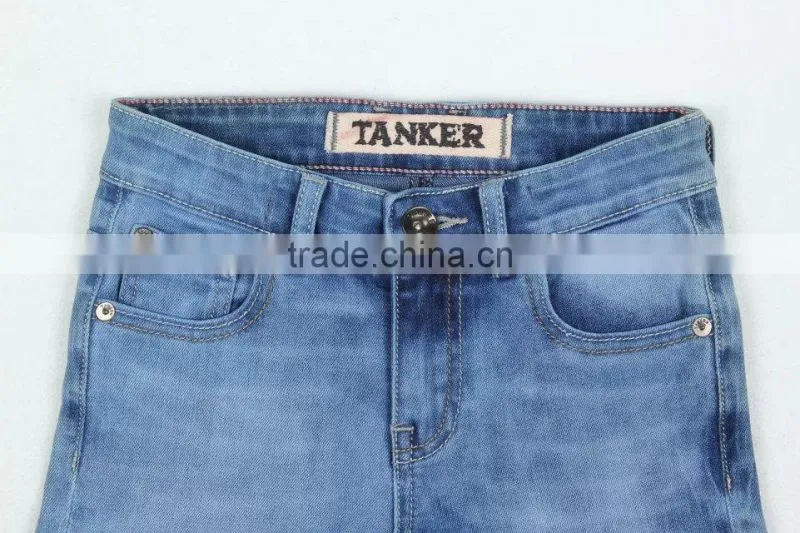 Boys acid blue OEM/Wholesale HIGH-END100% cotton jeans kids fashion denim jean