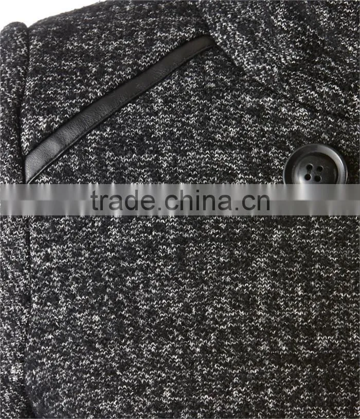 double breasted ladies elegant thick warm winter coat with original weave