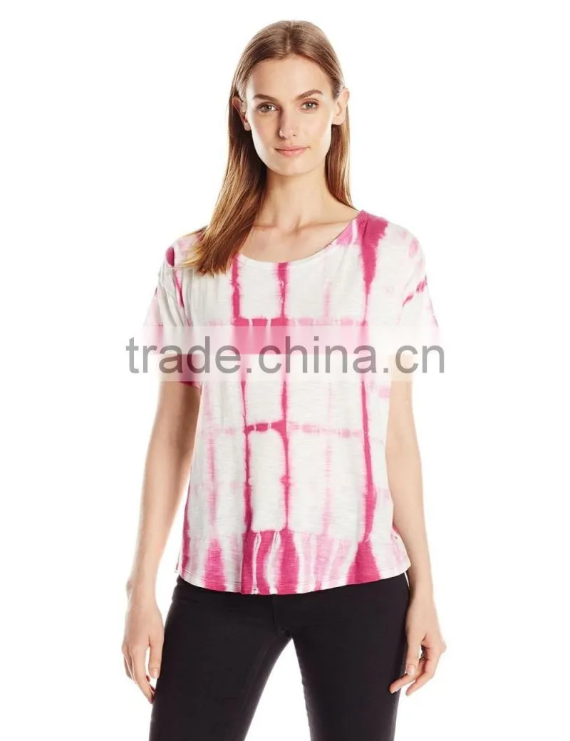 Women's Fashion Good Looking Short Sleeve Wholesale Tie Dye T-Shirt