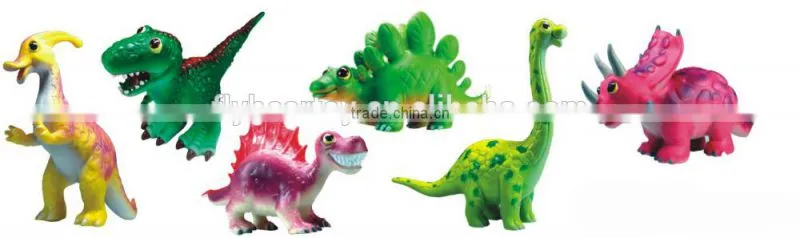 Vinyl cartoon dinosaur world kids 9'' vivid cute plastic dinosaur toys