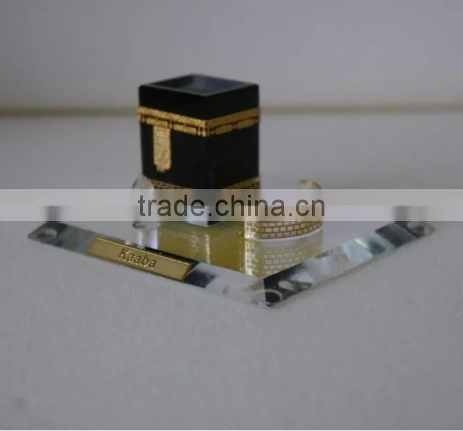 High Quality 24k Gold Plated Crystal Kaaba Model For Islamic Crafts