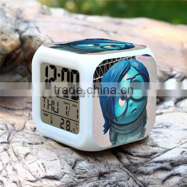 Sveda led digital clock, Inside Out LED clock promotion gift for kids, digital alarm clock OEM order accept