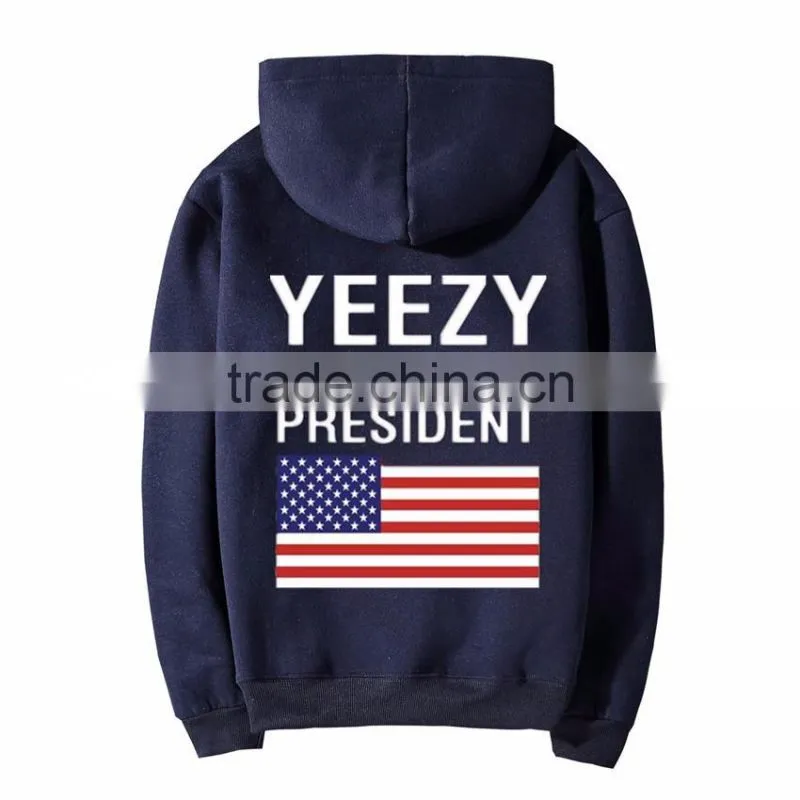 U.S Flag Hoodie West Tour Pop Up Shop Hooded Sweatshirt American Flag Long Sleeve Hoodie