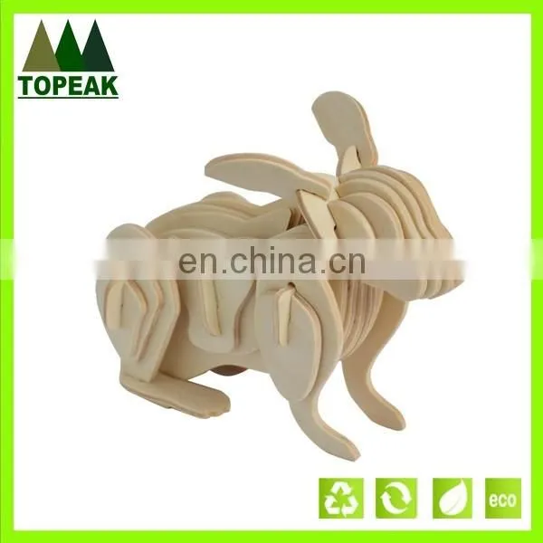 Promotional 3D Wooden Airplane shaped Puzzle model children Brain Teaser wooden puzzle