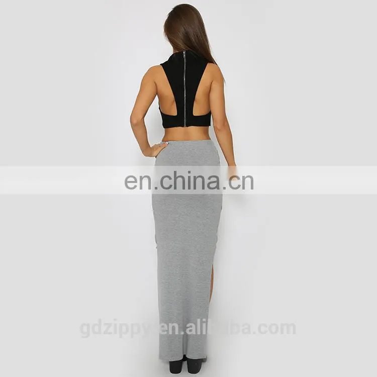 women clotheses new fashion women long skirt in grey