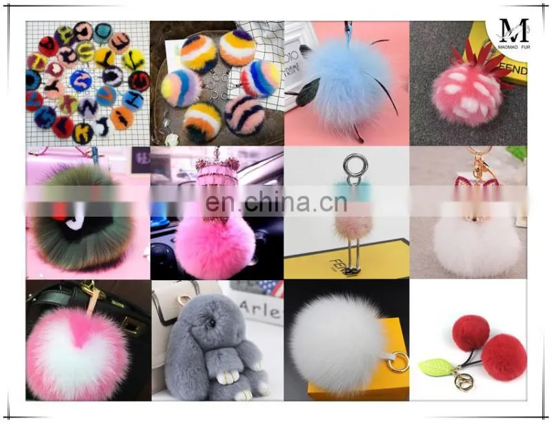 2015 High Quality Raccoon Fur Keychain for Bag Charm Monster Keychain
