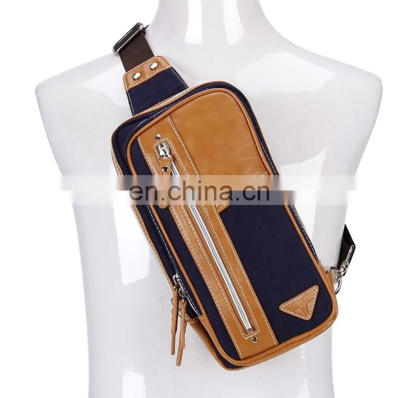 factory adjustable leather cross body bag for cycling