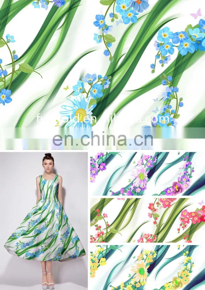 High Quality Textile Polyester Printed Fabric For Fashion Comfortable Women's Wear