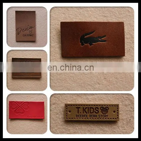 custom leather label, jeans label, PU label
