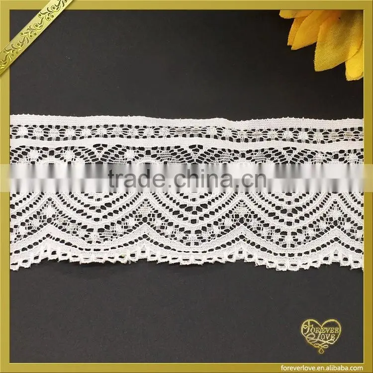 2016 elastic wedding dress embroidery green dye lace fabric FLL-043