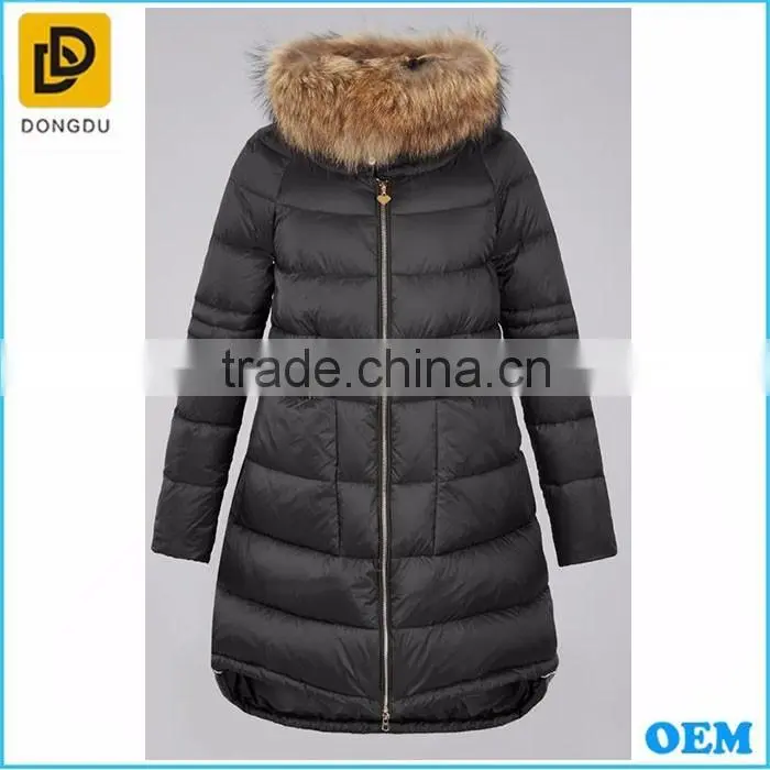 Hot sale Women Long Sleeve Winter Coat White Coat Latest Design Women's Coat