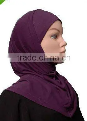 A446 Clearance Maroon SOLID COLOR TWO PIECES COTTON ISLAM HEADWEAR,MUSLIM HIJAB
