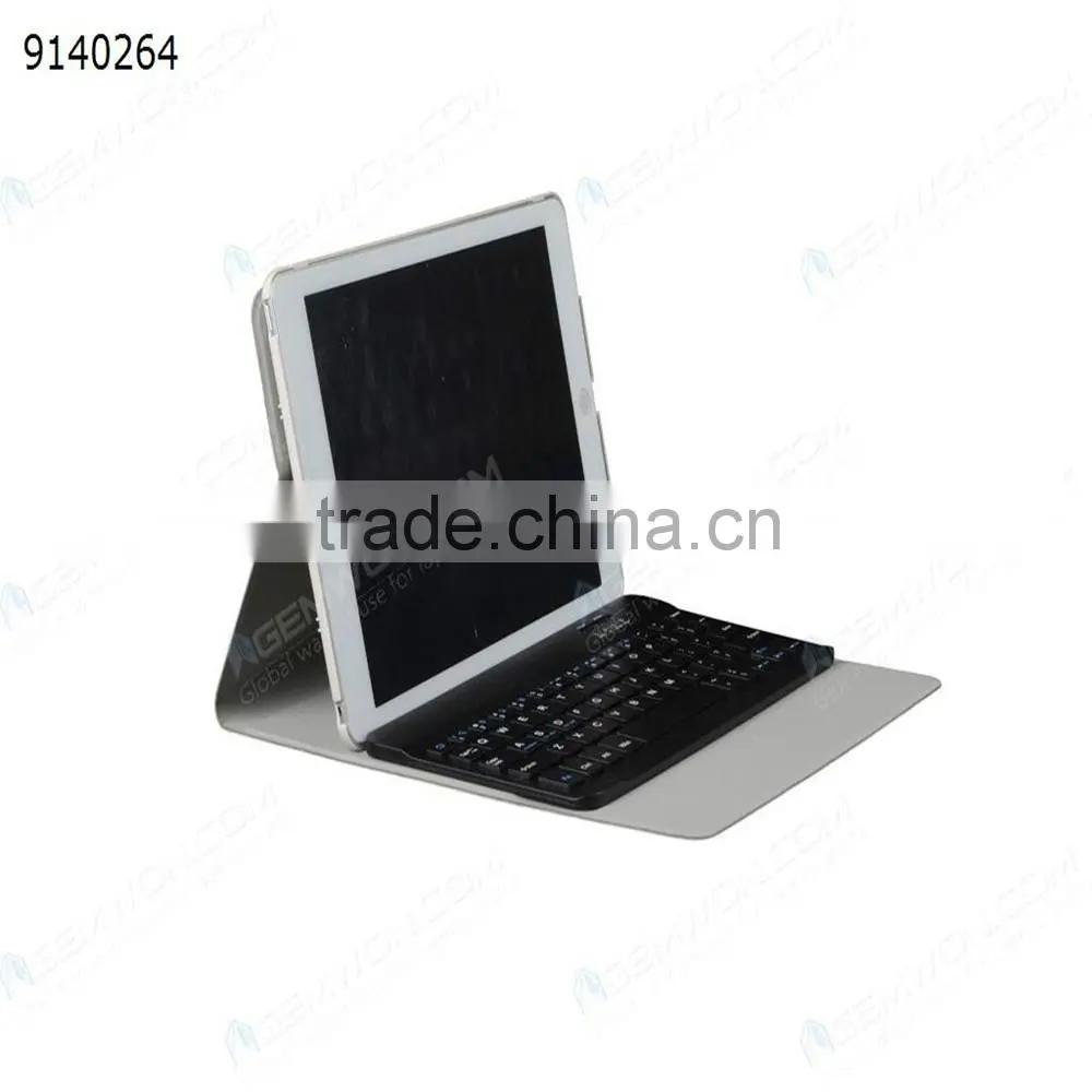 bluetooth keyboard for iPad Air,white Plastic keyboard+ PU 360 Degree Rotating Cover with Removable
