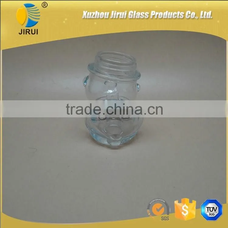 70ml Hot Sale Bear Shape Clear Mini Glass food jar