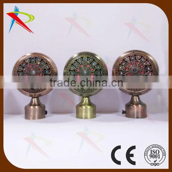 Antique brush curtain tube finials wholesale in 2014