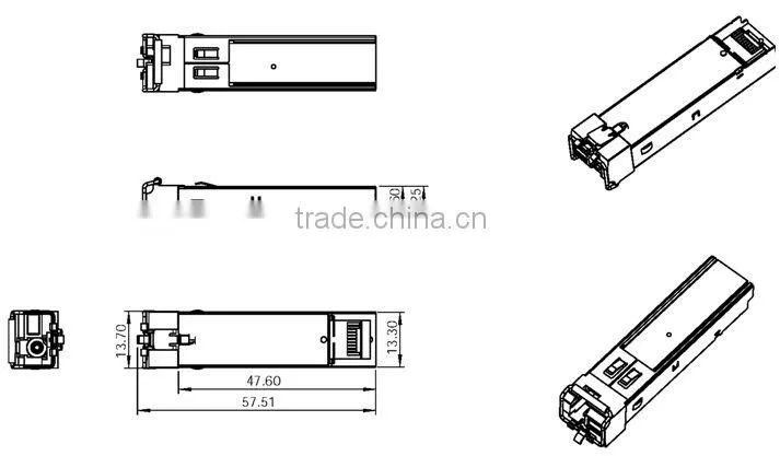 1.25G TX1550RX1490 120KM single fiber sfp transceiver