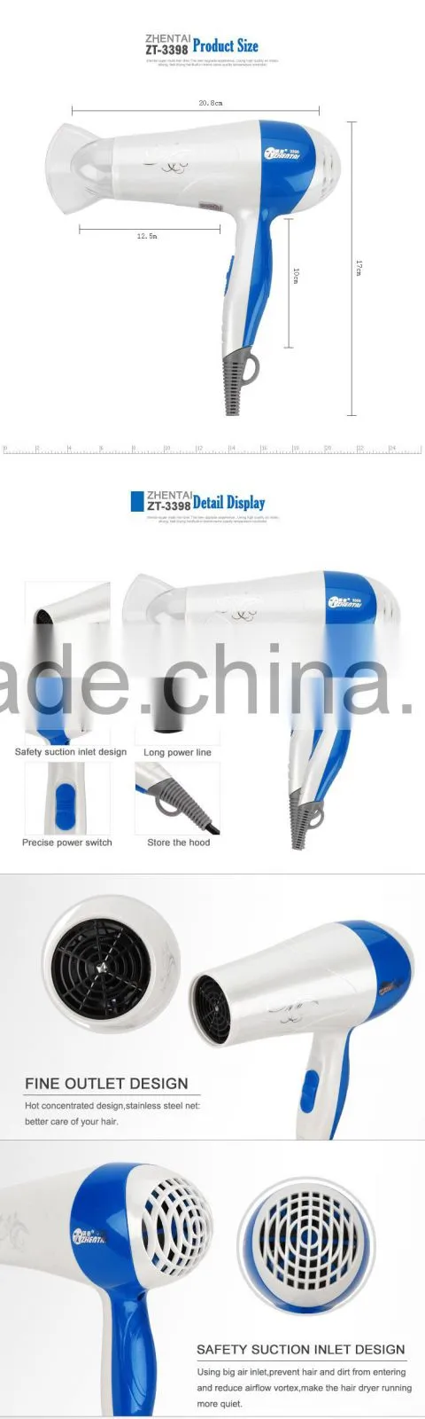 High Quality Blow Dryer Pet Dryer DC Motor Salon Hair Blower