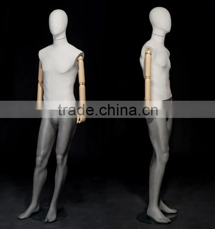high quality flexible male mannequin with plastic arms