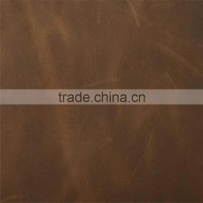 Genuine crazy horse cow leather hide for card holder leather