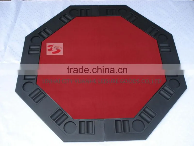 Green Color Plastic Moulded 2 Fold Poker Table Top