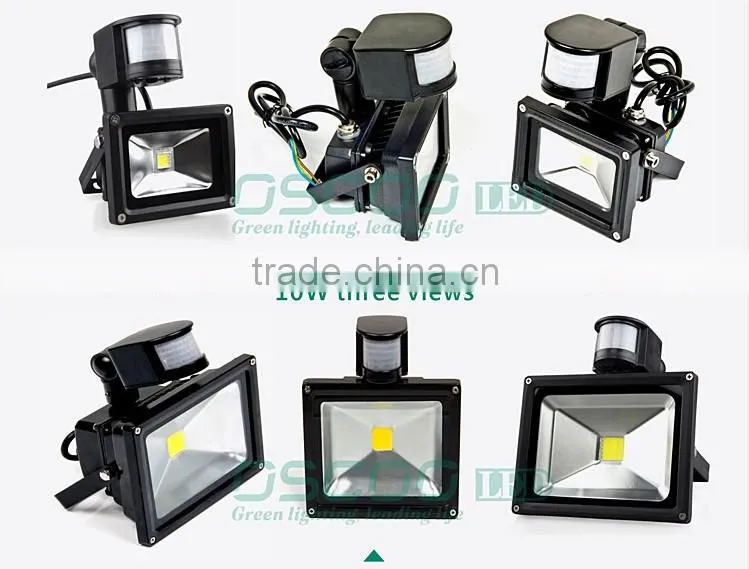 CE RoHS UL Meanwell driver Sumsung IP65 20000lm PIR sensor led floodlight 20w