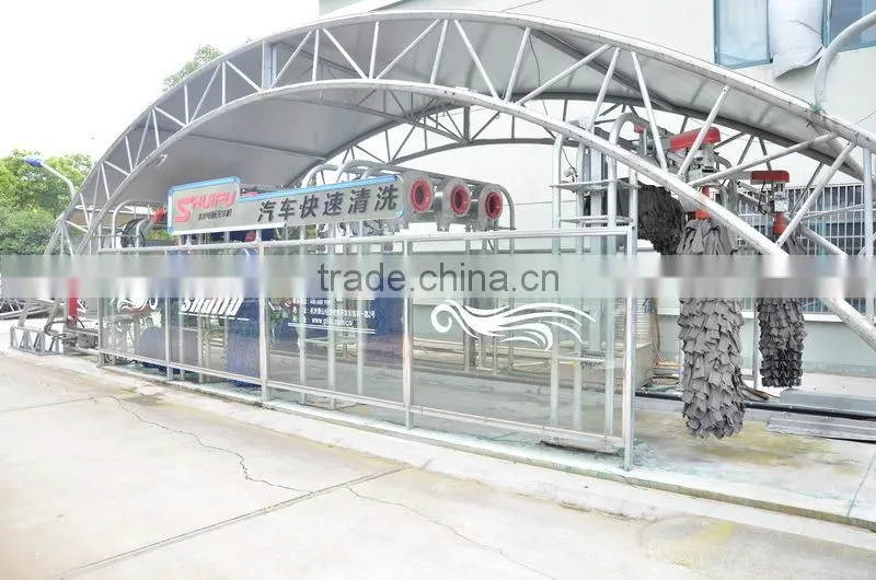 12Brushes Tunnel, Brush Car Wash, Tunnel Car Wash Equipment GT-R800 49000USD 12Brushes Wheel Wash Chassis Washing Polish