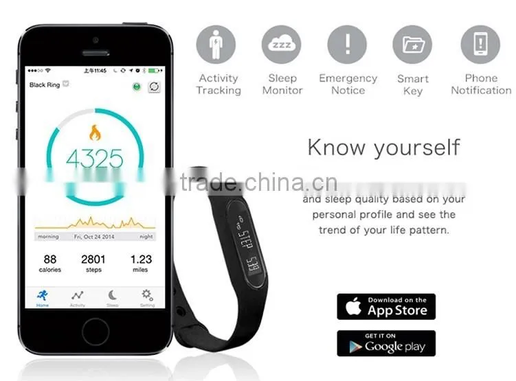 Fashion Promotion Gift Sport Fitness Band for iOS and Android