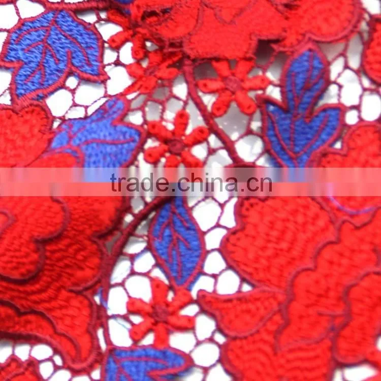 Hot Sale custom made mesh muilt colour bright laser embroidery net lace fabric for women garment