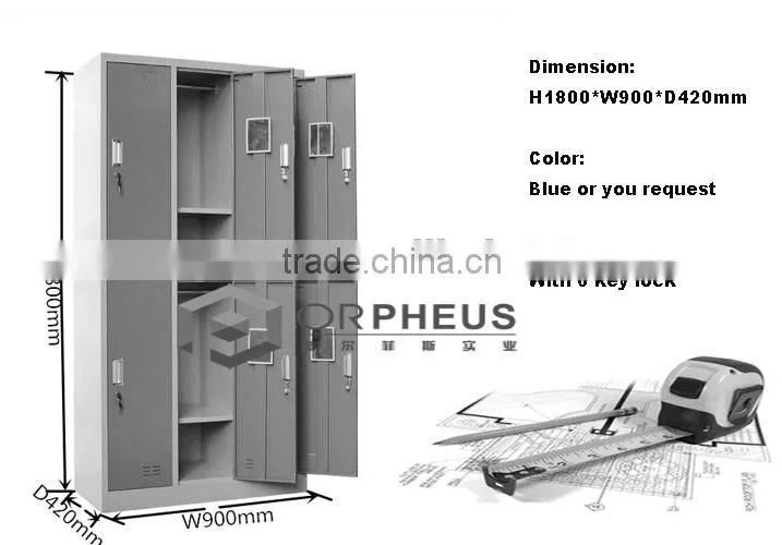 Primary School Library Furniture Doube Tier Lockers Comic Book Storage Cabinet