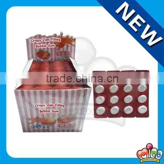 crispy mint & strawberry bubble gum in tablet
