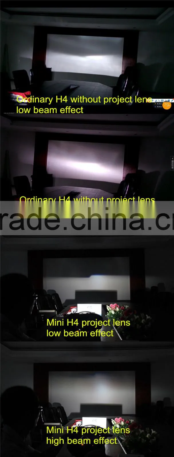 2015 new product 1.5 inch 5000k 12v H4 H/L guangzhou auto hid bi xenon mini projector headlight