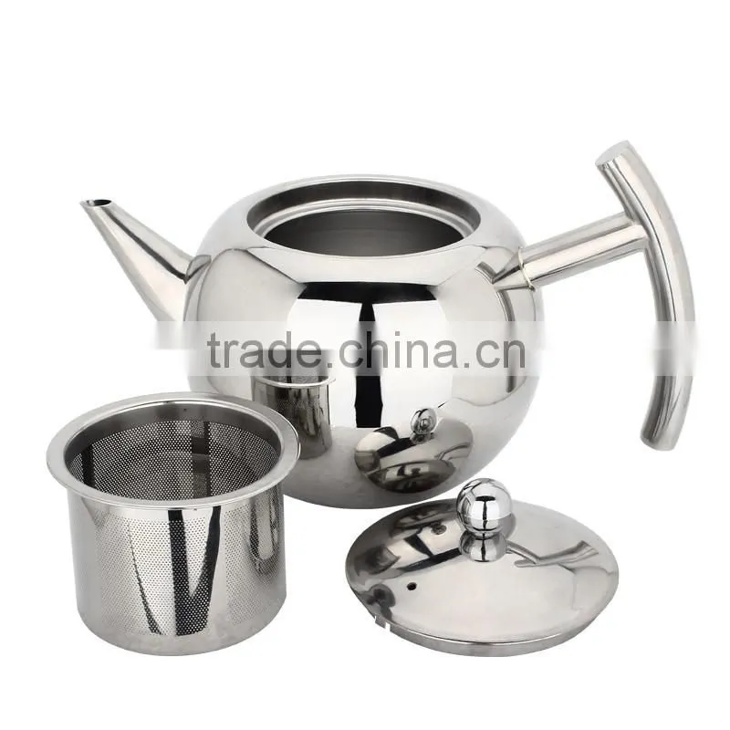 stainless steel tea pot coffee pot with strainer