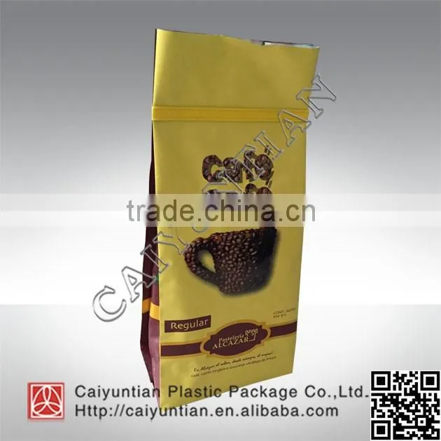aluminum foil standup coffee pouch with tin tie