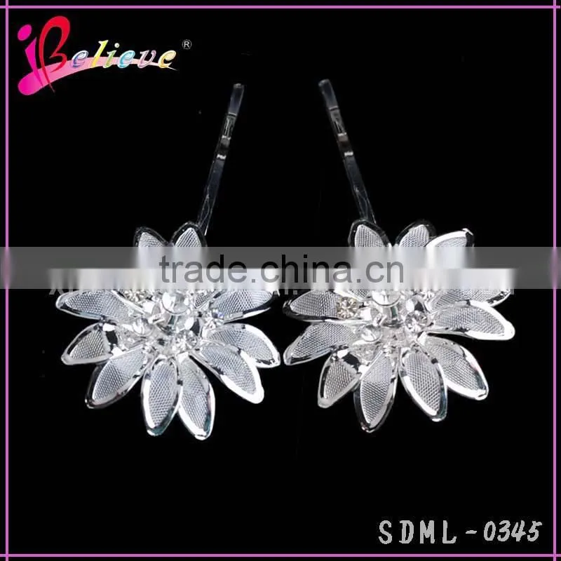 2015 Hair pin made in China products fancy bobby pin,diamond flower hair bobby pin