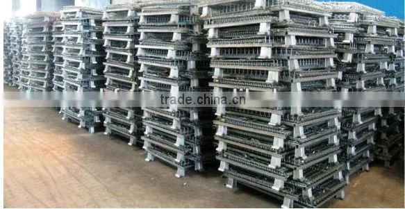 Metal galvanized steel cage mesh pallet