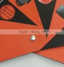 Wholesale mini foldable promotion paper fan die-cut paper fans (4-parts paper fan)