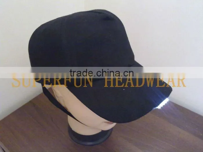 100% cotton fabric LED safety helmet hats