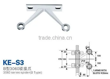 KE-S3 Good quality curtain wall system, glass spider fitting