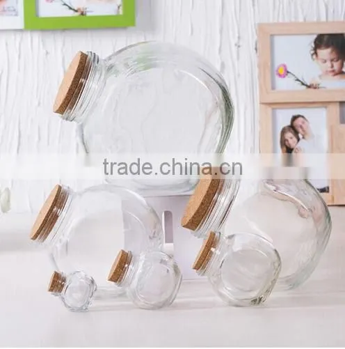 Cheap price sauce seasoning bottle of storage tank bottle glass jar and joyful small jam jar sugar pot