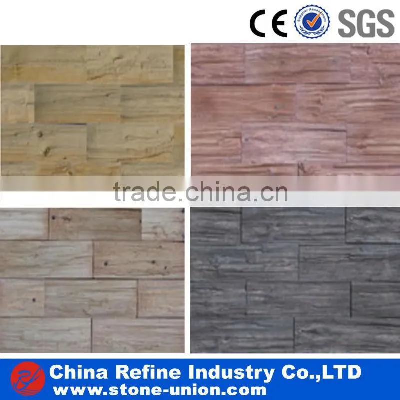Golden quartzite stone pannel