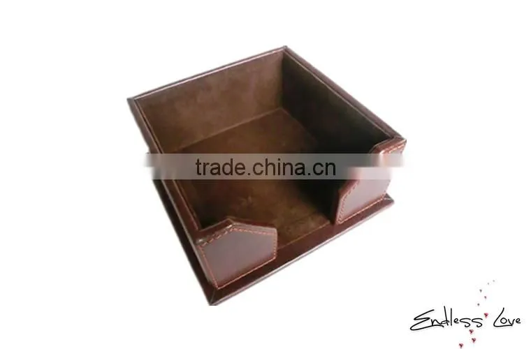 Dark Brown Good Quality Handmade Flannelette Inside Custom Leather Paper Holder