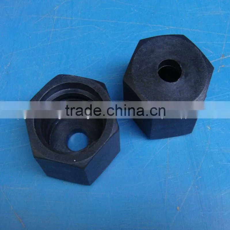 wholesale small plastic injection molding nylon hexagonal nut PA66 parts